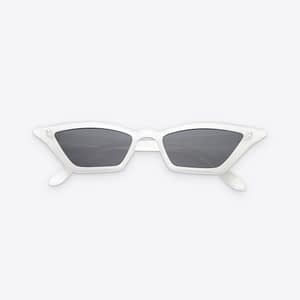 white & smoke retro thin cat-eye sunglasses - detrenda - 46790 99b46bf2fefc3af8a20545deaa884393