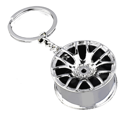 silver tire wheel keychain - detrenda - 62288 e02fb2a0d785011629a0e060aa7eacd3