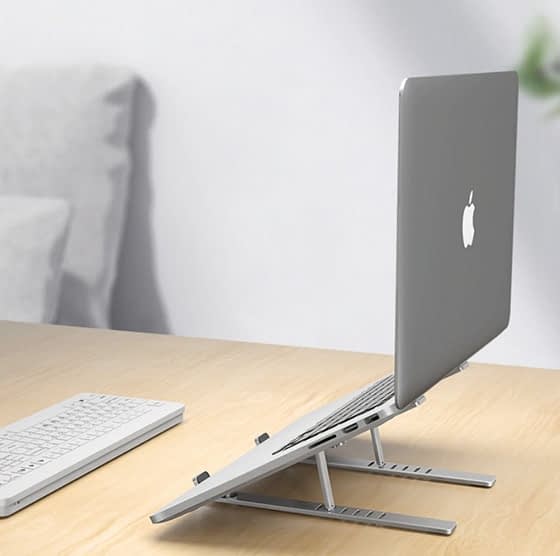 adjustable aluminum laptop stand - detrenda - 55402 7a9d43bb04df6e606fd4996e2b989816