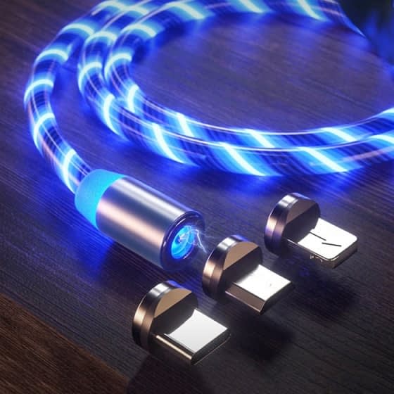 blue led 3-in-1 usb charging cord - detrenda - 62790 a2346dcb9ba181f66d1f4c7cdff1030e