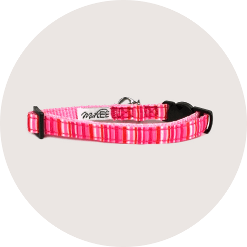 pink stripe cat collar with breakaway buckle - detrenda - 52743 48696a7530b7e00be77025eeab846b5e