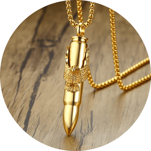 bullet pendant necklace - detrenda - 61773 e532701535aa35190387fd2e1a43286c