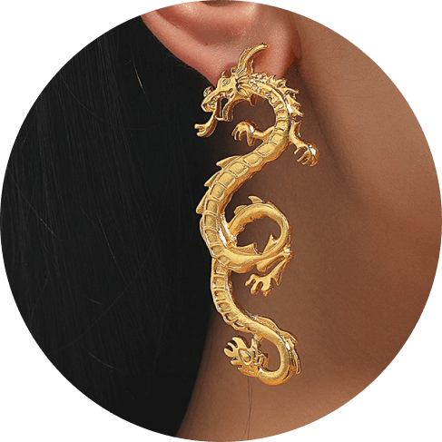 dragon stud earrings - detrenda - 61874 46cea6e995b31f915c85e70591041e17