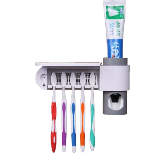toothbrush holder with uv sterilizer - detrenda - 57078 2617eb020c06e8025d14baf760afddfd