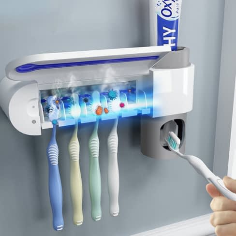 toothbrush holder with uv sterilizer - detrenda - 57078 c9af87e311cb6285614ca728cd58f2ec