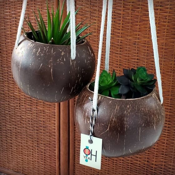 coconut macrame hanging planter - detrenda - 52851 9c69889133330de5a86a6ff735b2ce9c