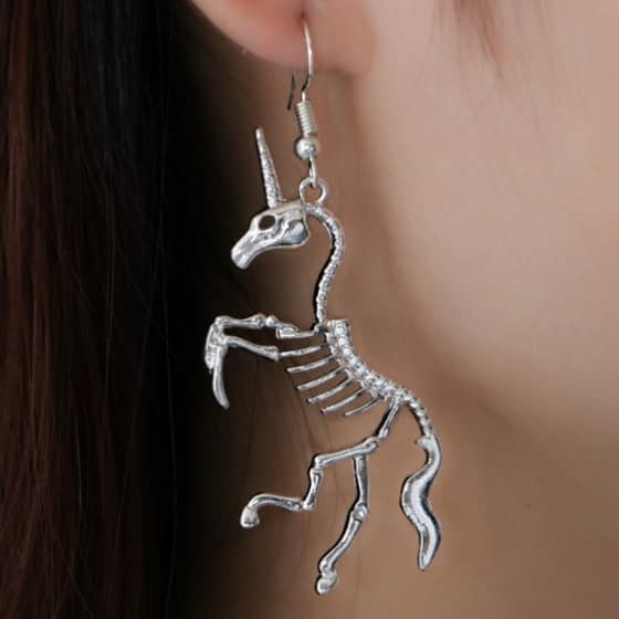 unicorn skeleton earrings - detrenda - 55622 af3d2aae178a023428038c4b8b859043