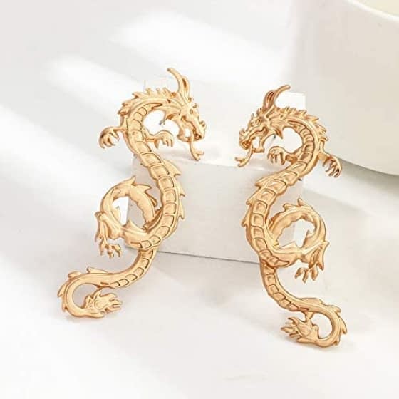 dragon stud earrings - detrenda - 61874 17144a21138111deb8b741c9fbc6beb0