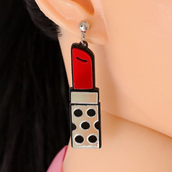 red lipstick earrings - detrenda - 61904 5876a1a1caf443e43a91409f6ae1448b