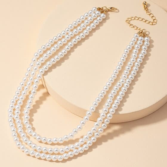 multilayered pearl necklace - detrenda - 61950 6b41a1729016ebd5e28719d107a5a5b7